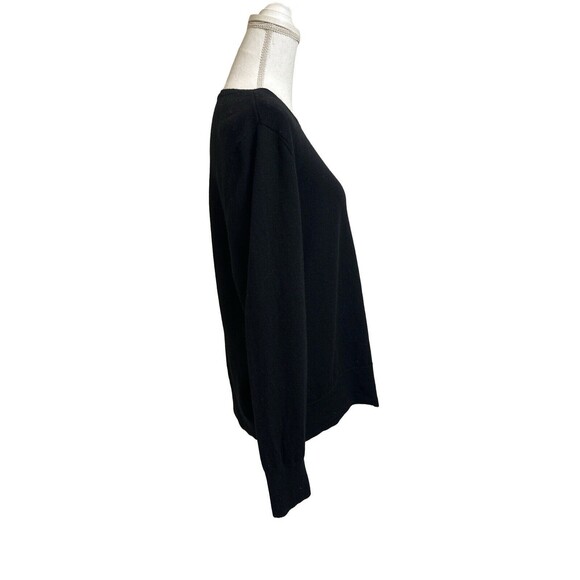 Universal Standard Women's M Black 100% Wool Crewneck Sweater Loose Fit - Picture 3 of 5
